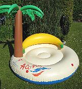 klassische Badeinsel mit Palme