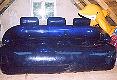 blaues 3-er Sofa