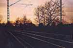 G&uuml;terumgehungsstrecke im Abendlicht